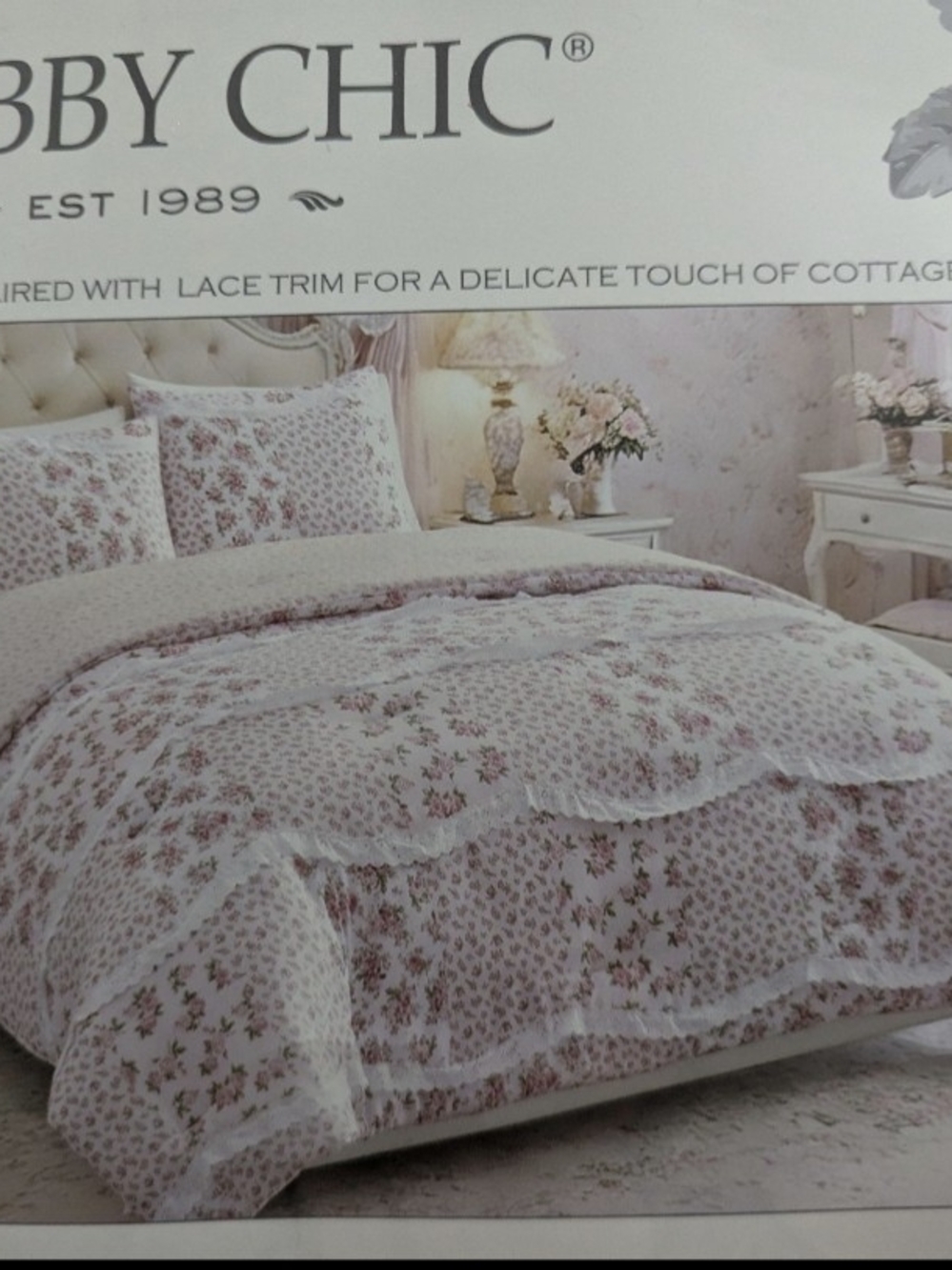 Viral TIK TOK Shabby Chic Ditsy Floral King comforter set